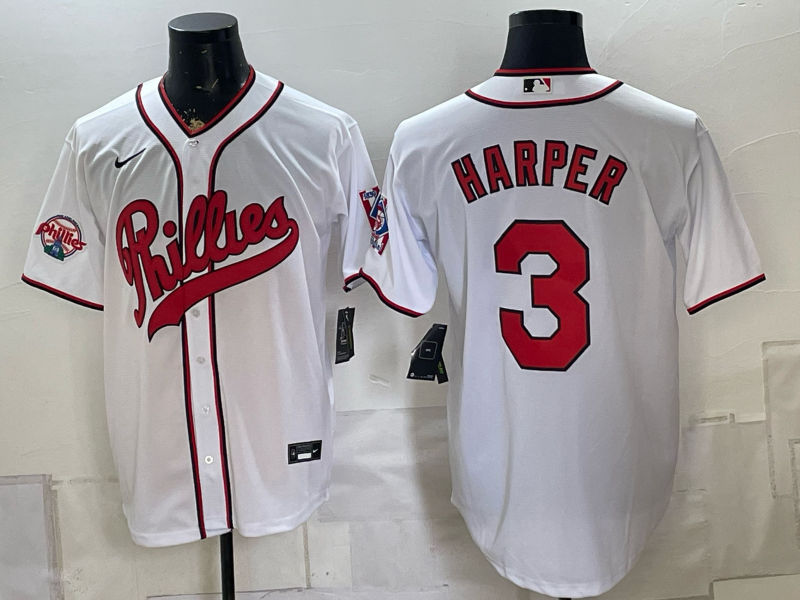 Men 2026 Philadelphia Phillies #61 Harper white Game Nike MLB Jersey 0822002->philadelphia phillies->MLB Jersey